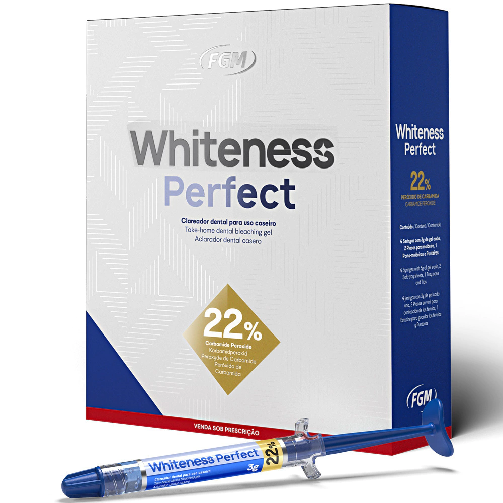 Whiteness Perfect 22% – kit com 4 seringas