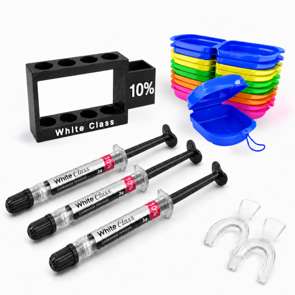 White Class 10% – 3 seringas + 1 par de moldeiras