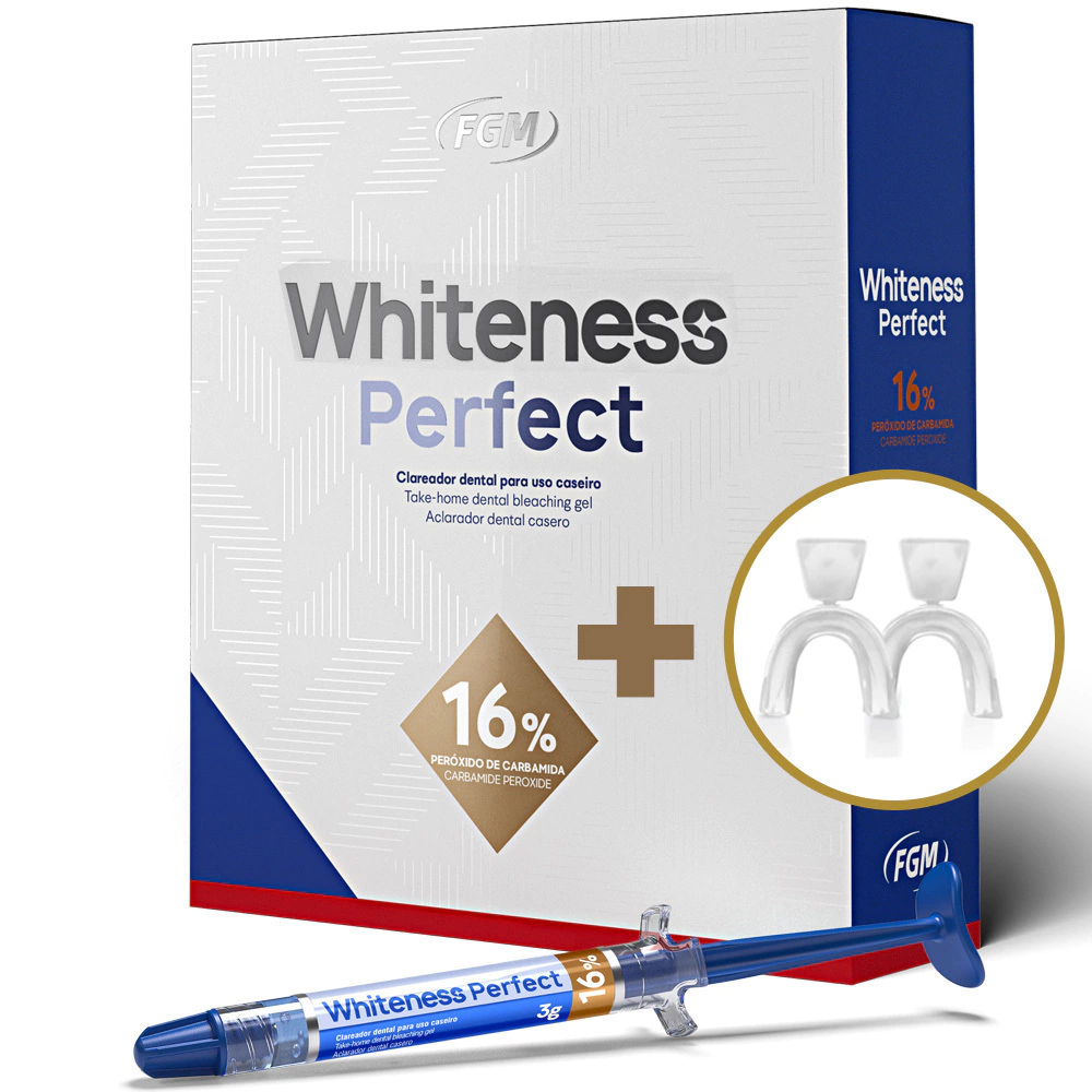 Whiteness Perfect 16% – kit com 4 seringas + moldeiras