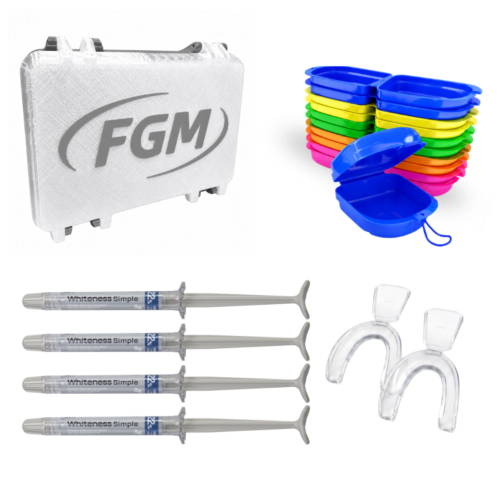 Kit completo com estojo – Kit completo Whiteness Simple 22%