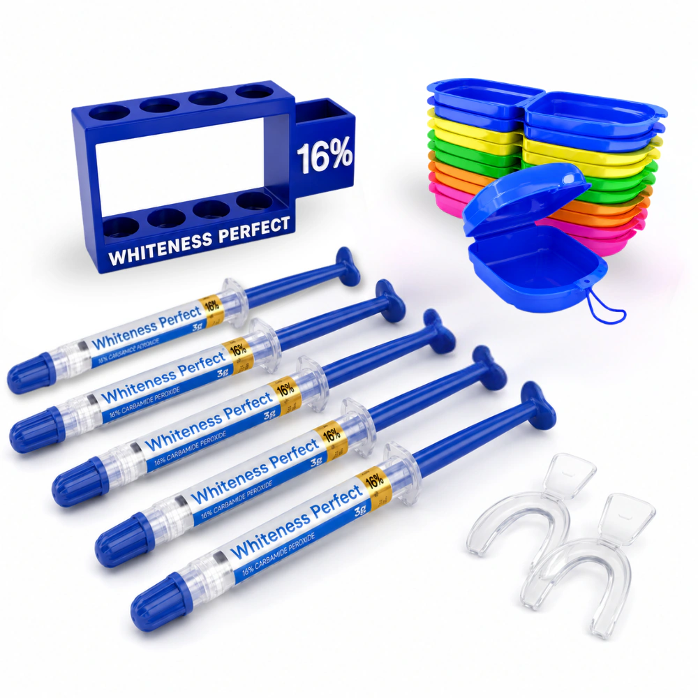 Whiteness Perfect 16% – 5 seringas + 1 par de moldeiras