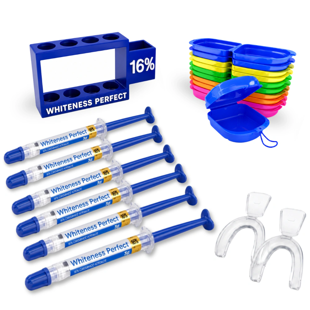 Whiteness Perfect 16% – 6 seringas + 1 par de moldeiras