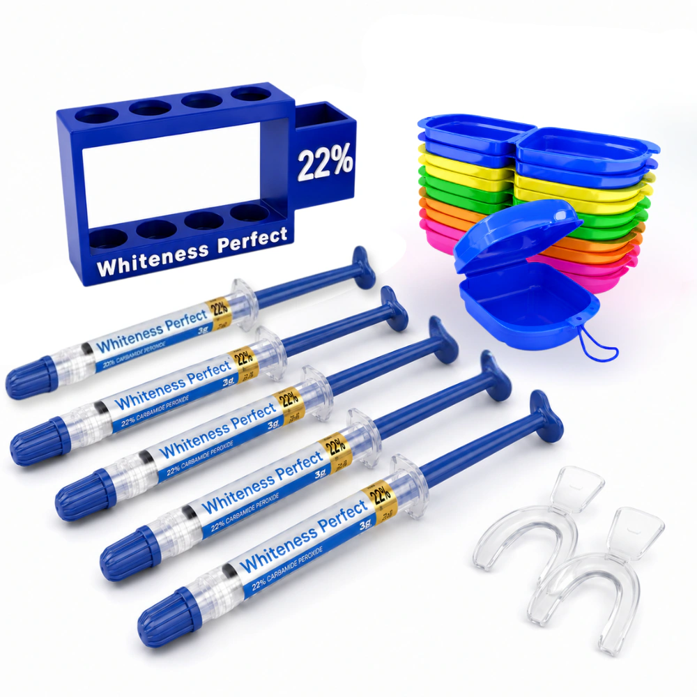 Whiteness Perfect 22% – 5 seringas + 1 par de moldeiras