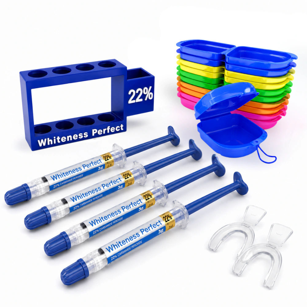 Whiteness Perfect 22% – 4 seringas + 1 par de moldeiras