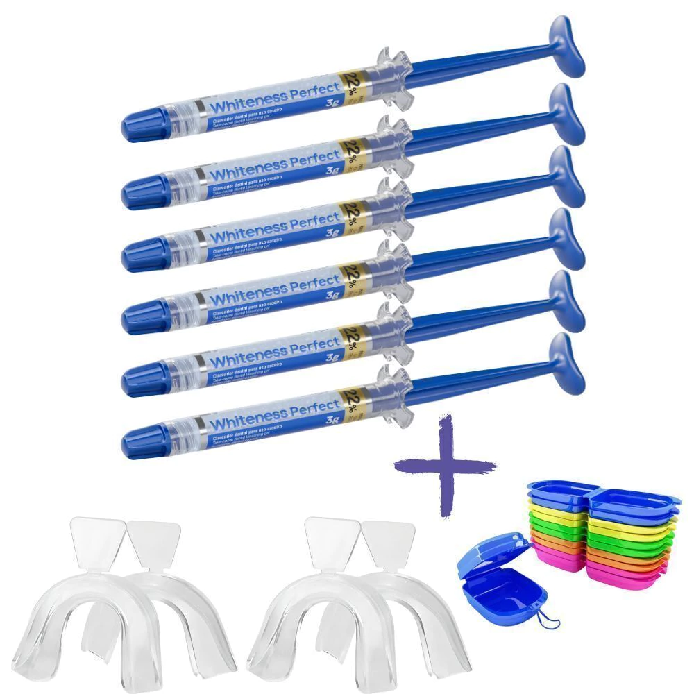 Whiteness Perfect 22% – 6 seringas + 2 pares de moldeiras