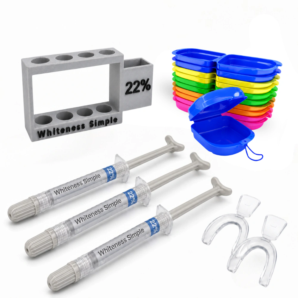 Whiteness Simple 22% – 3 seringas + 1 par de moldeiras