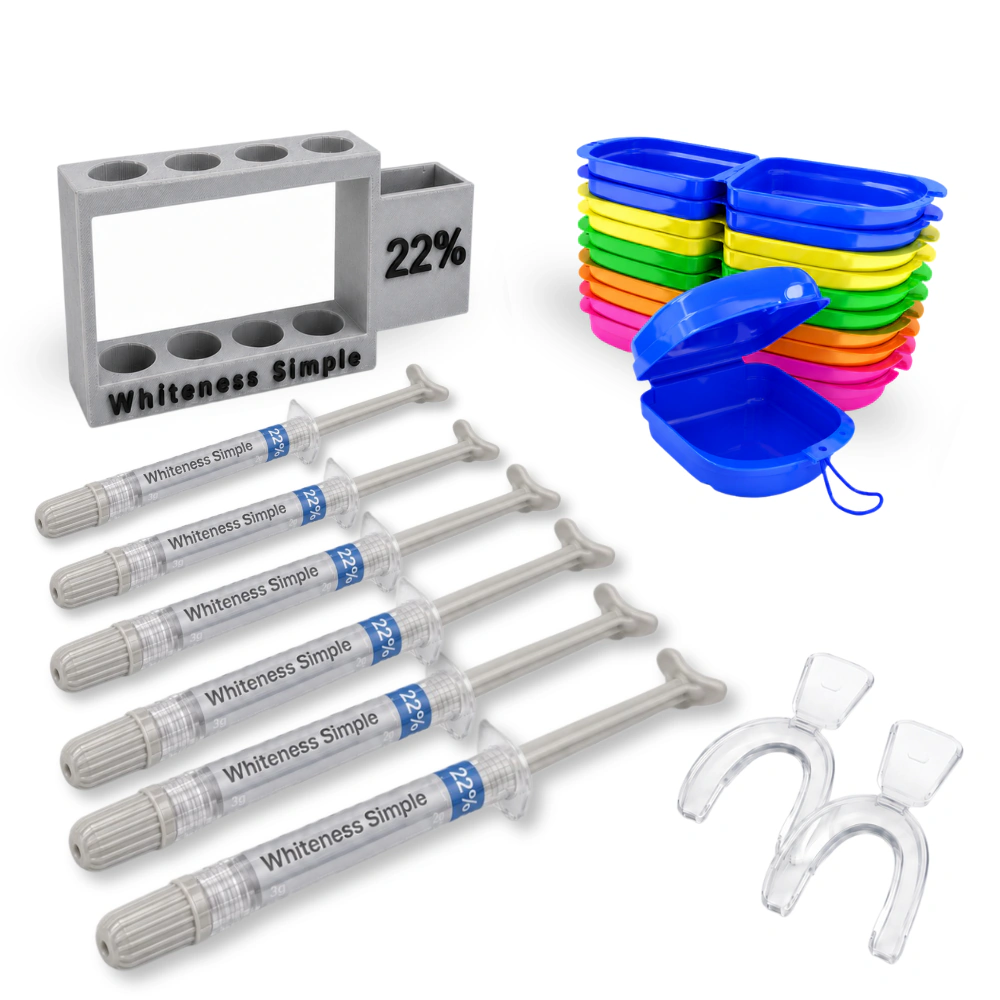 Whiteness Simple 22% – 6 seringas + 1 par de moldeiras