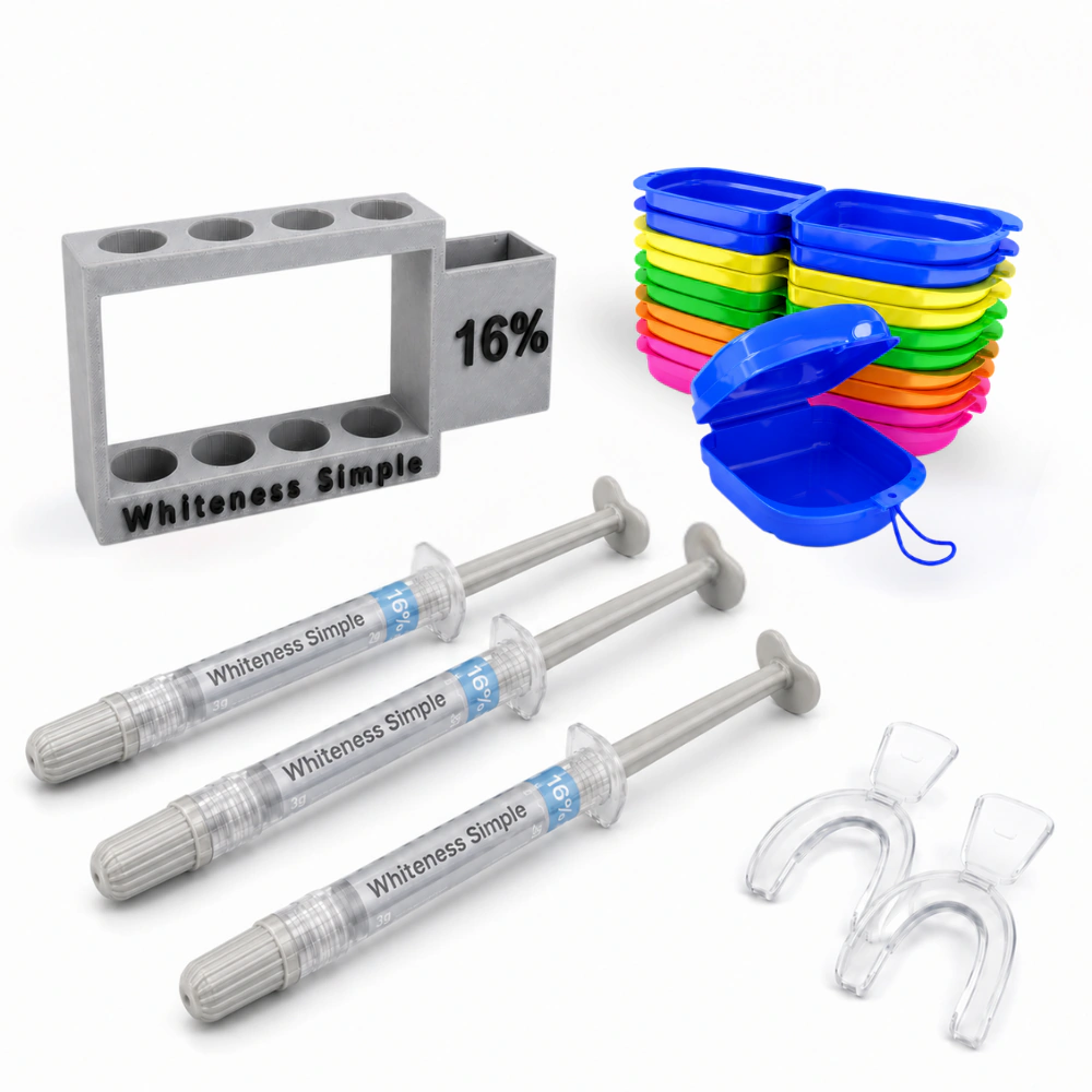 Whiteness Simple 16% – 3 seringas + 1 par de moldeiras