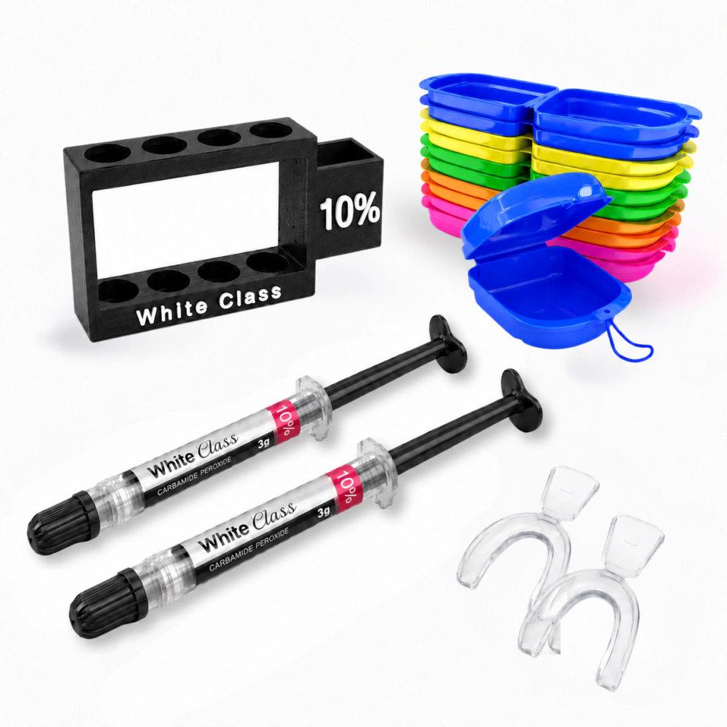 White Class 10% – 2 seringas + 1 par de moldeiras