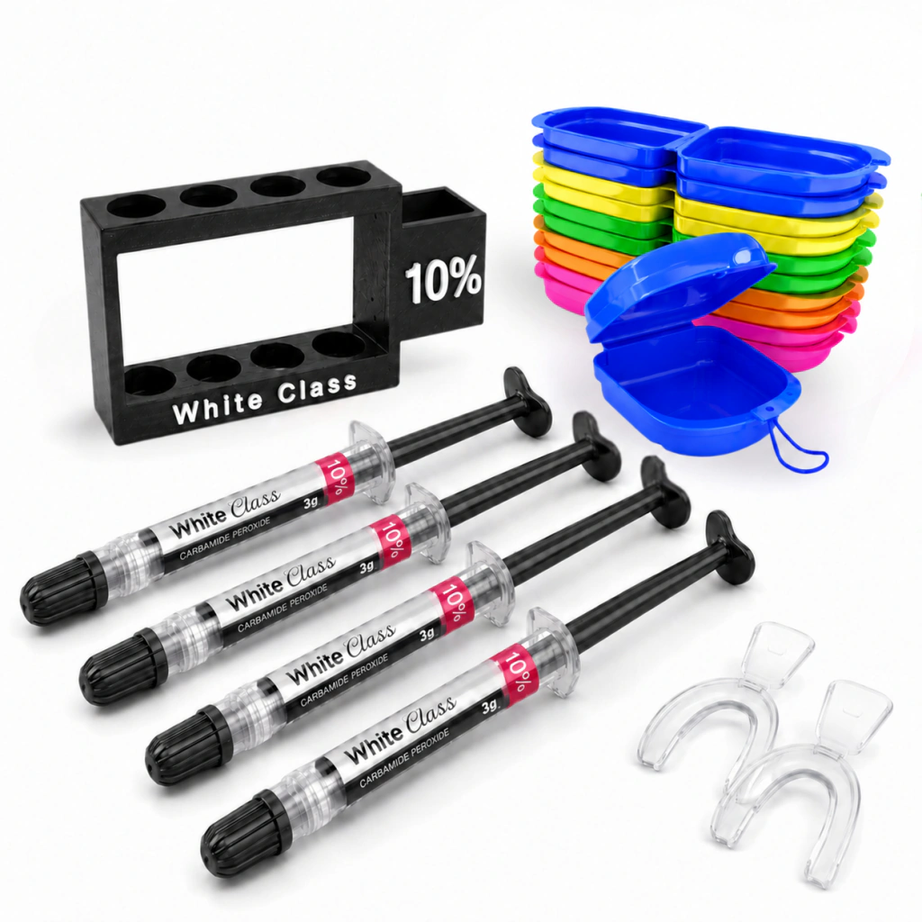 White Class 10% – 4 seringas + 1 par de moldeiras