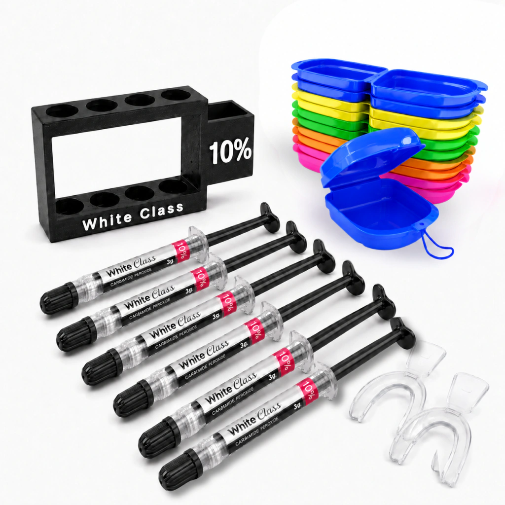 White Class 10% – 6 seringas + 1 par de moldeiras