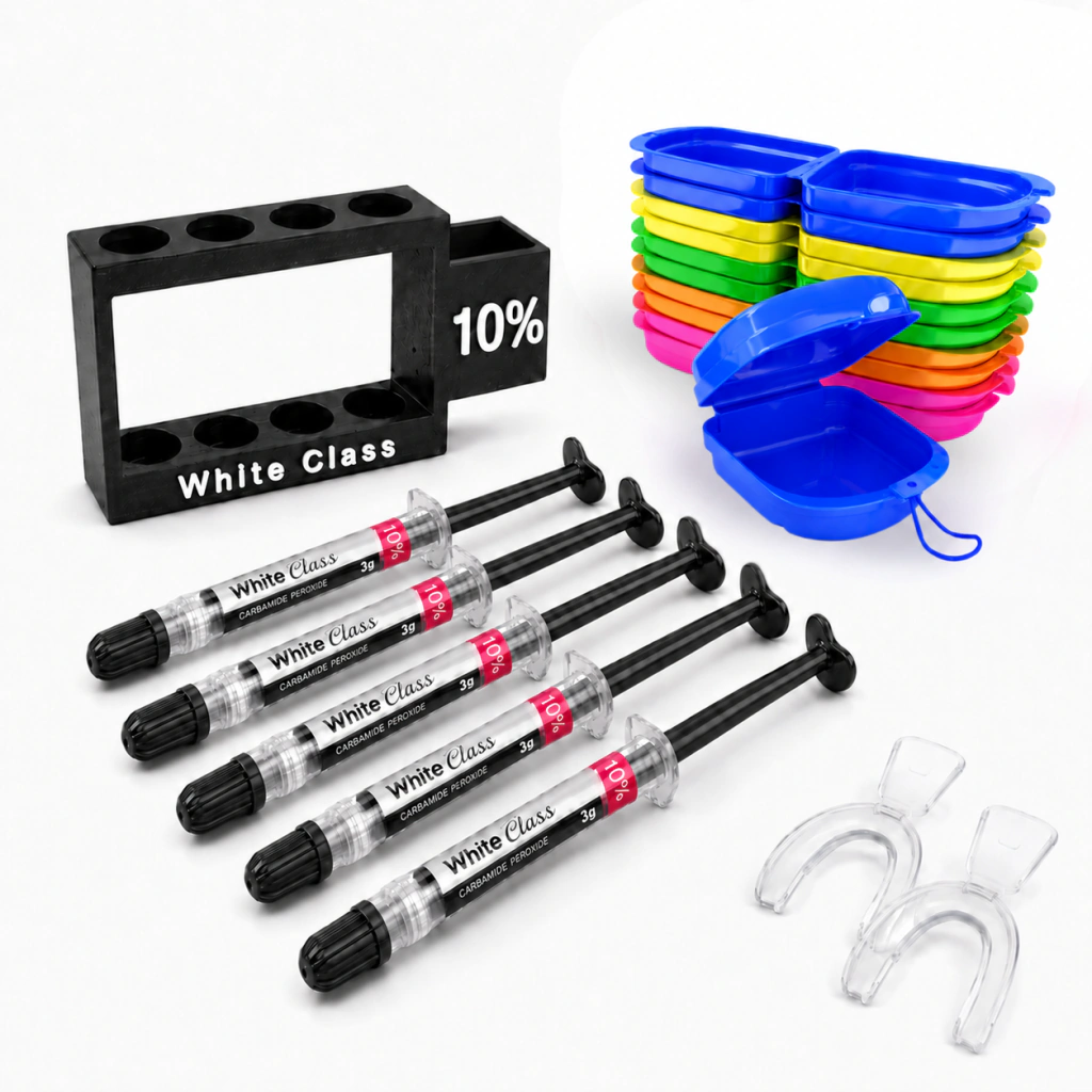 White Class 10% – 5 seringas + 1 par de moldeiras