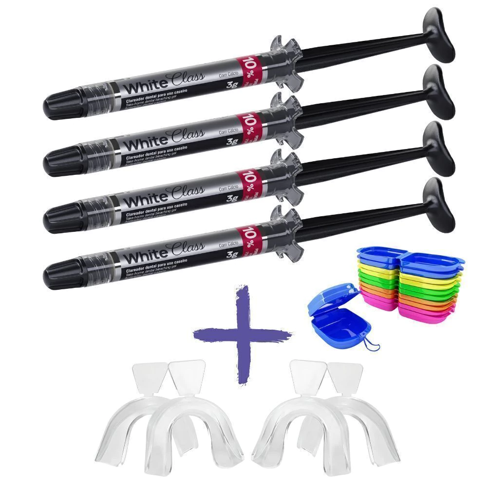 White Class 10% – 4 seringas + 2 pares de moldeiras