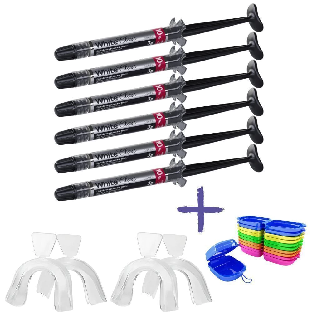 White Class 10% – 6 seringas + 2 pares de moldeiras