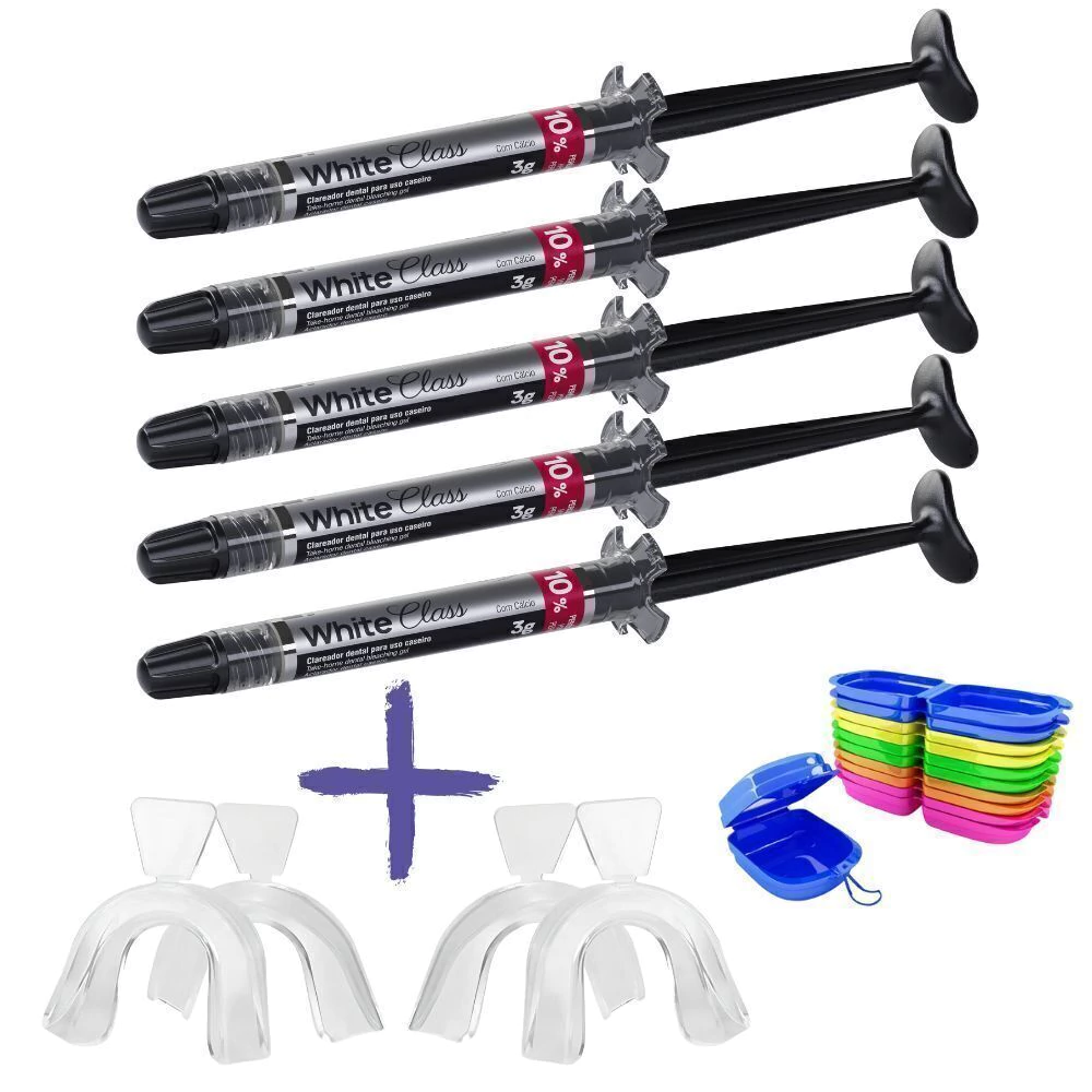 White Class 10% – 5 seringas + 2 pares de moldeiras