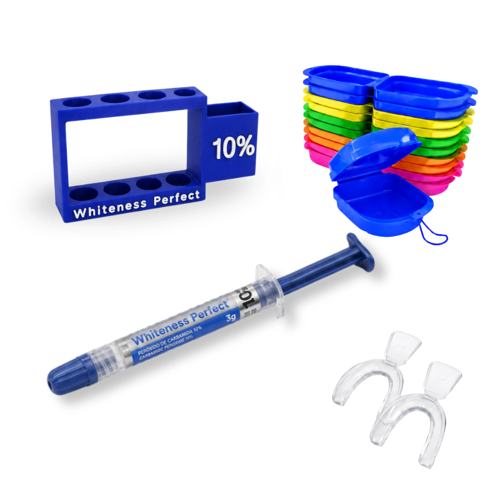 Whiteness Perfect 10% – 1 seringa + 1 par de moldeiras