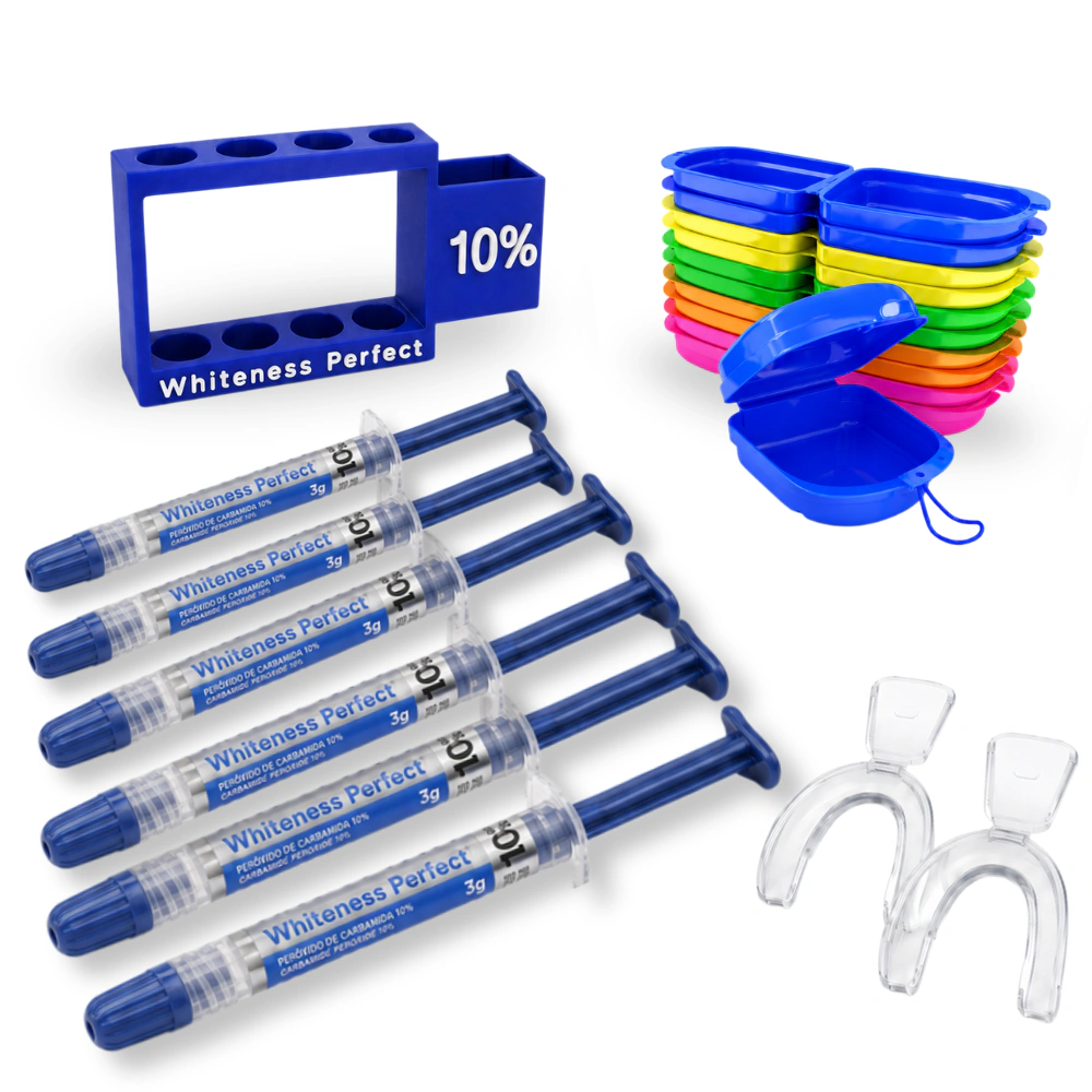Whiteness Perfect 10% – 6 seringas + 1 par de moldeiras