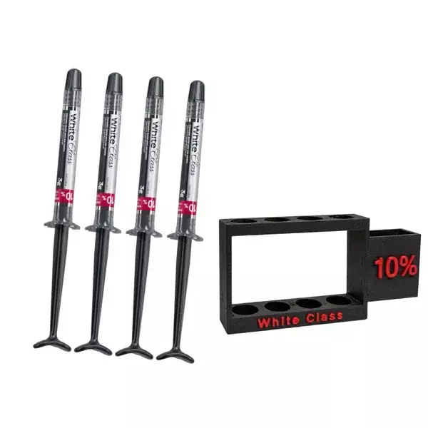 White Class 10% – 4 seringas + suporte