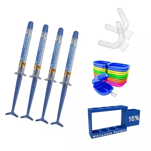 Whiteness Perfect 16% – 4 seringas + moldeiras e suporte