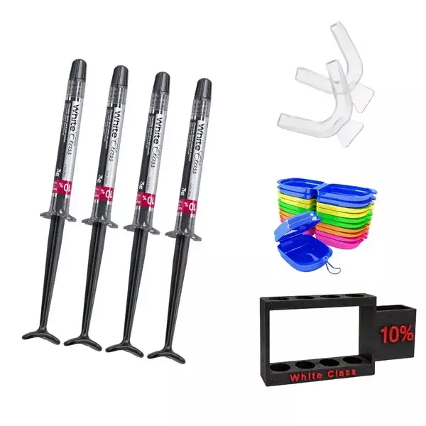 White Class 10% – 4 seringas + moldeiras e suporte