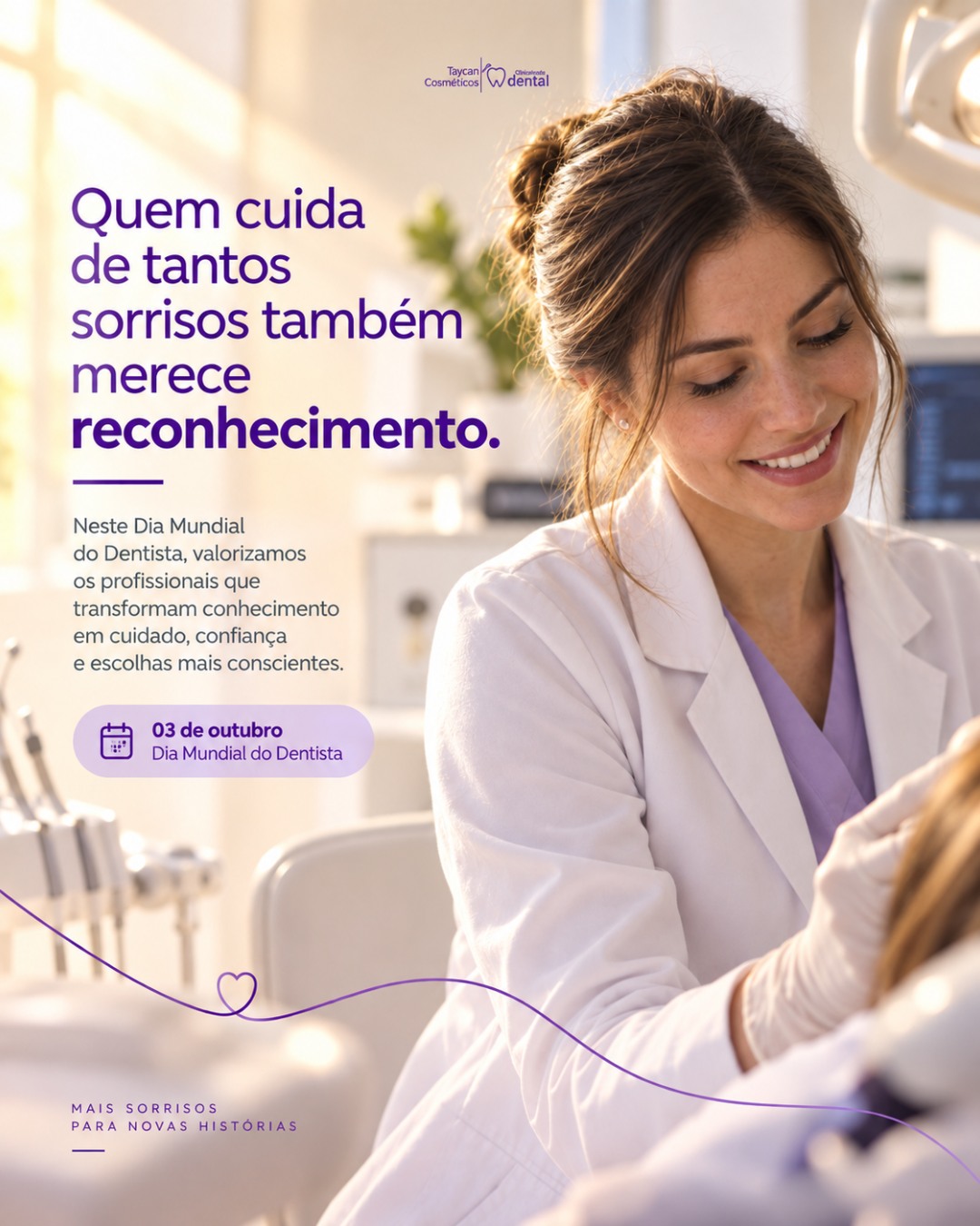 Post do Instagram: ✨ Hoje é dia de reconhecer quem transforma conhecimento em cuidado. O cirurgião-dentista tem um papel essencial na orien