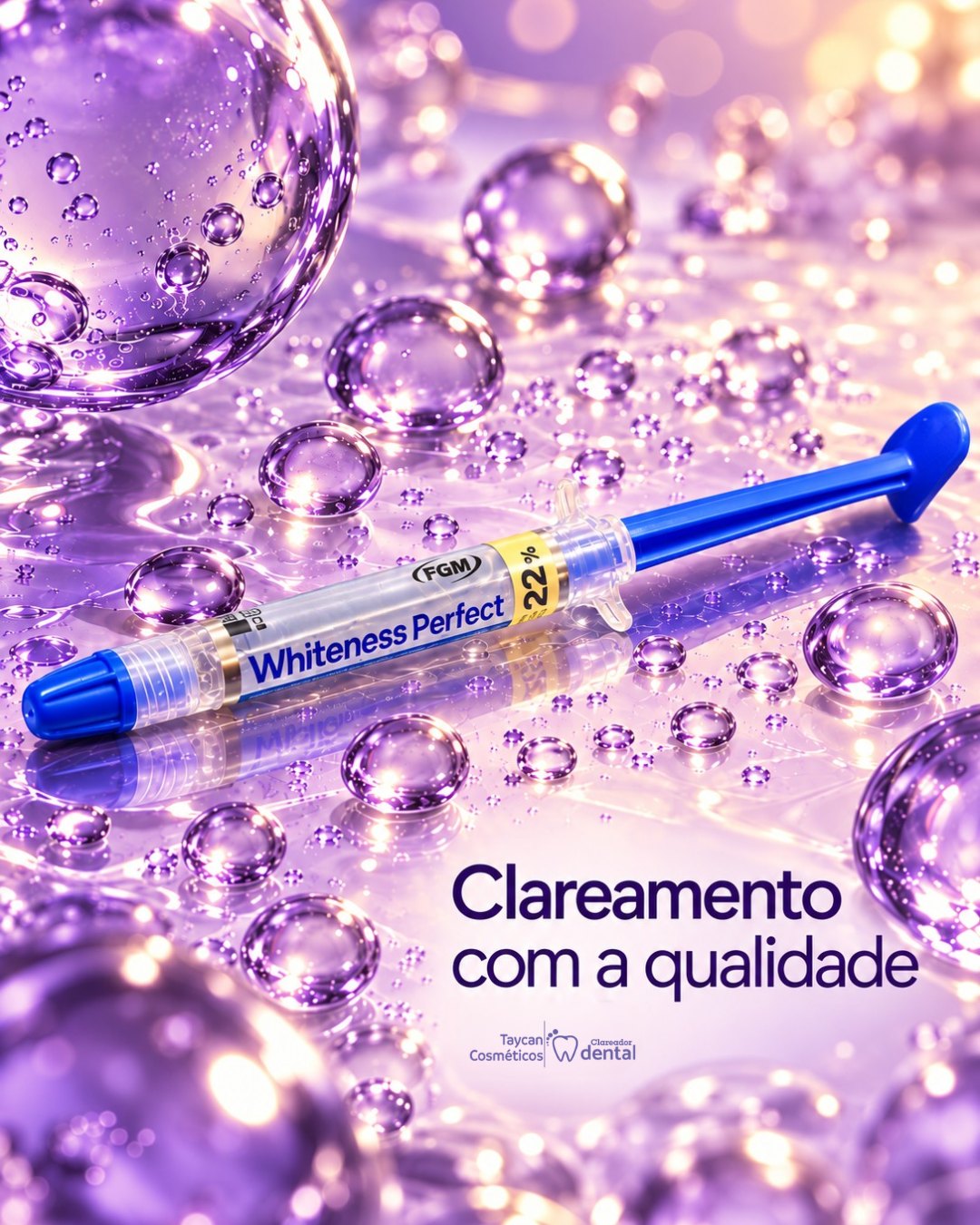 Post do Instagram: O Whiteness Perfect 22% é uma opção de clareamento dental de uso caseiro, desenvolvido pela FGM para quem busca praticid