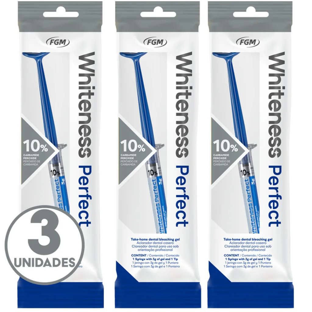 Clareador Dental Whiteness Perfect 10% FGM – 3 seringas