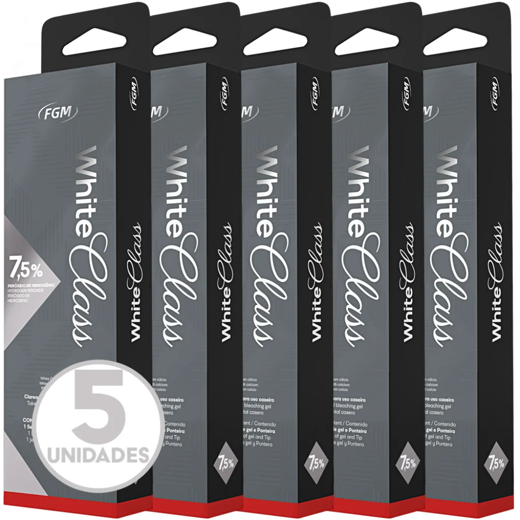Clareador Dental White Class 7,5% FGM – 5 seringas