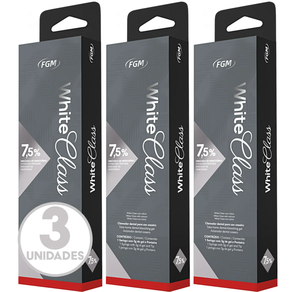 Clareador Dental White Class 7,5% FGM – 3 seringas
