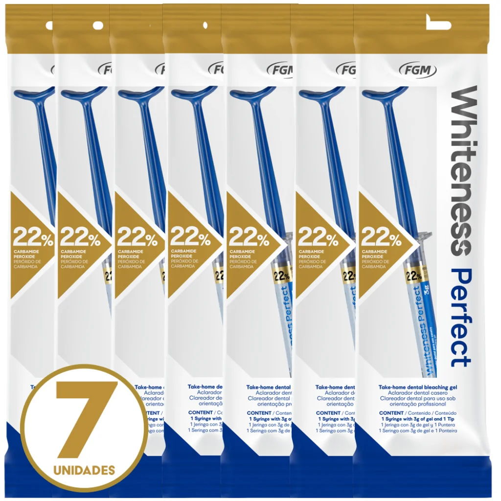 Clareador Dental Whiteness Perfect 22% FGM – 7 seringas