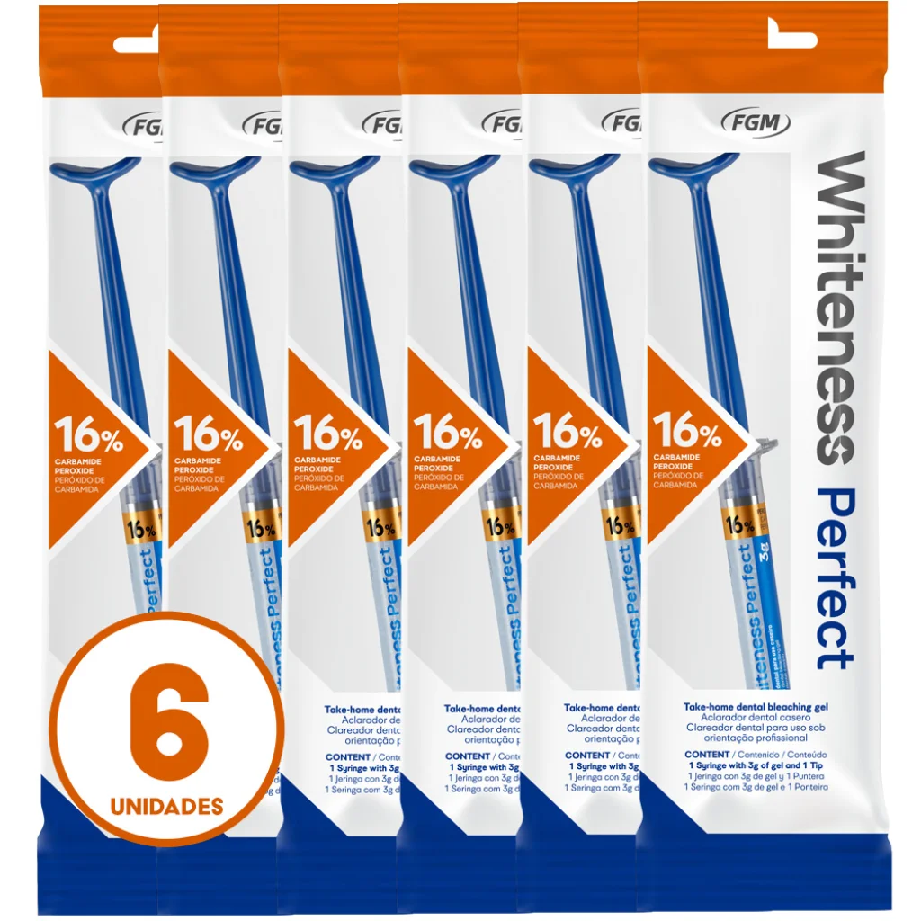 Clareador Dental Whiteness Perfect 16% FGM – 6 seringas