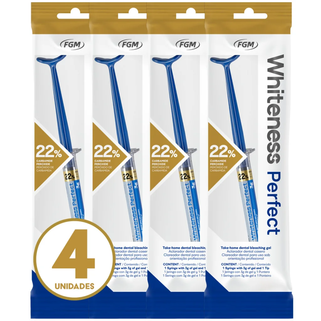 Clareador Dental Whiteness Perfect 22% FGM – 4 seringas